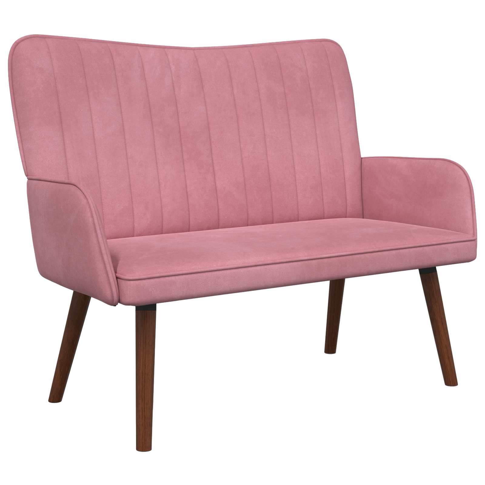 2-Sitzer Sofa Hellgrau 115 x 61 x 87 cm Samt (V)