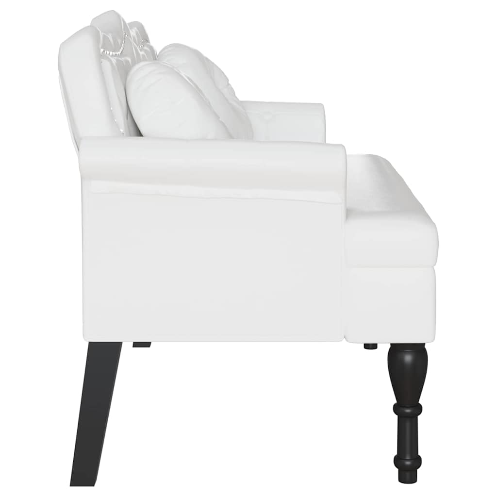 Chesterfield Bank Creme 120,5 x 65 x 75 cm Kunstleder