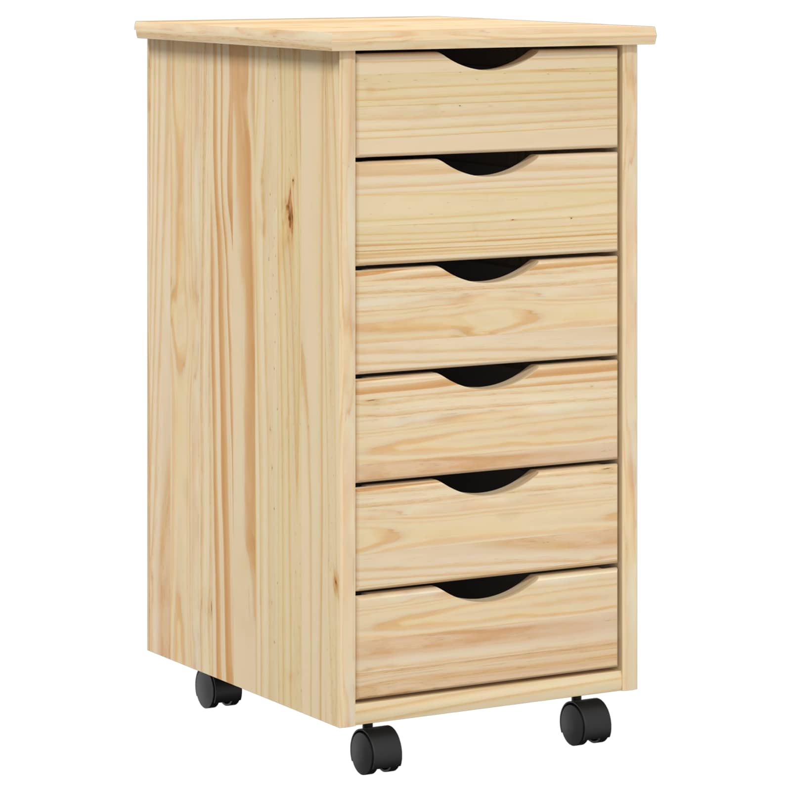 Desk und Rolling Cabinet Set MOSS 2 pcs Honigbraun