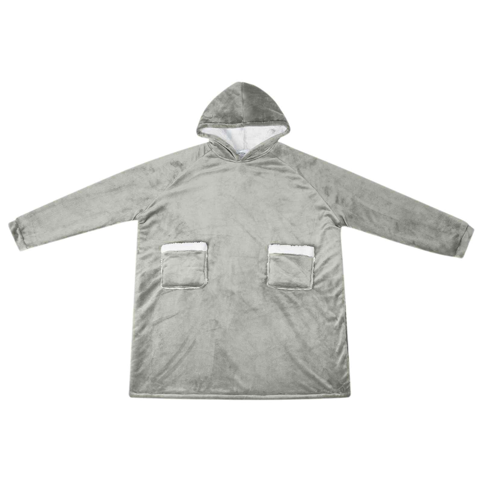 Decken-Hoodie Beige M Fleece und Flanell
