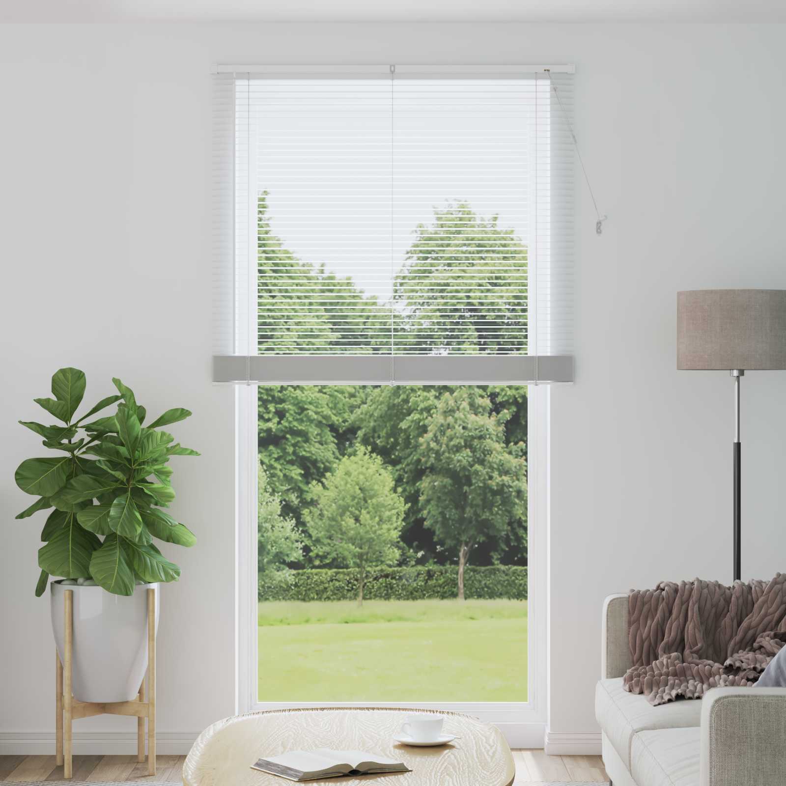 Jalousie Silber Grau 150 x 40 cm 25 mm PVC