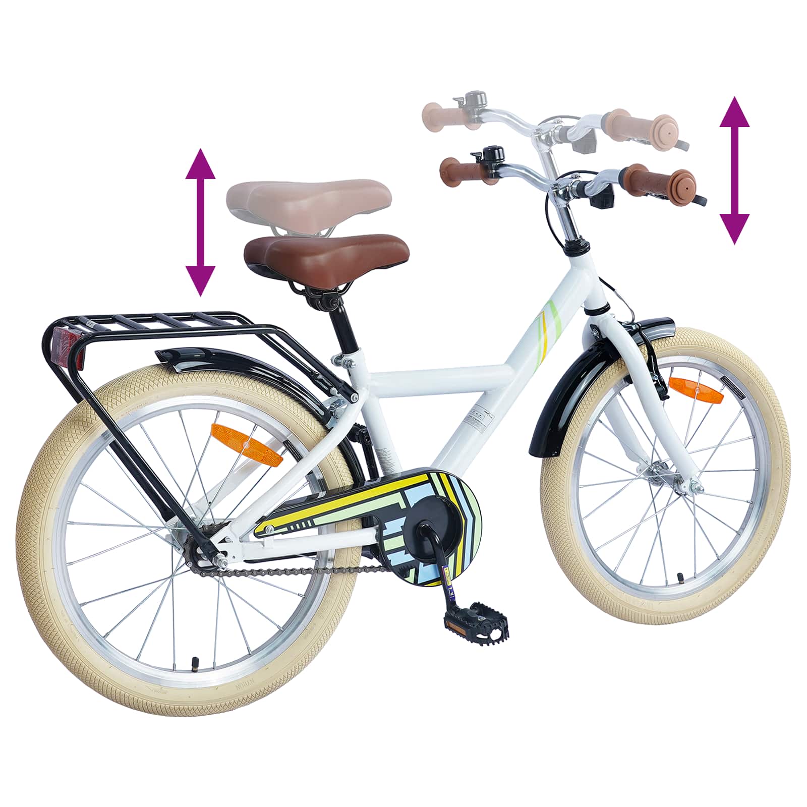Kinderfahrrad 12 Zoll für 2-4 Jahre alt Schwarz