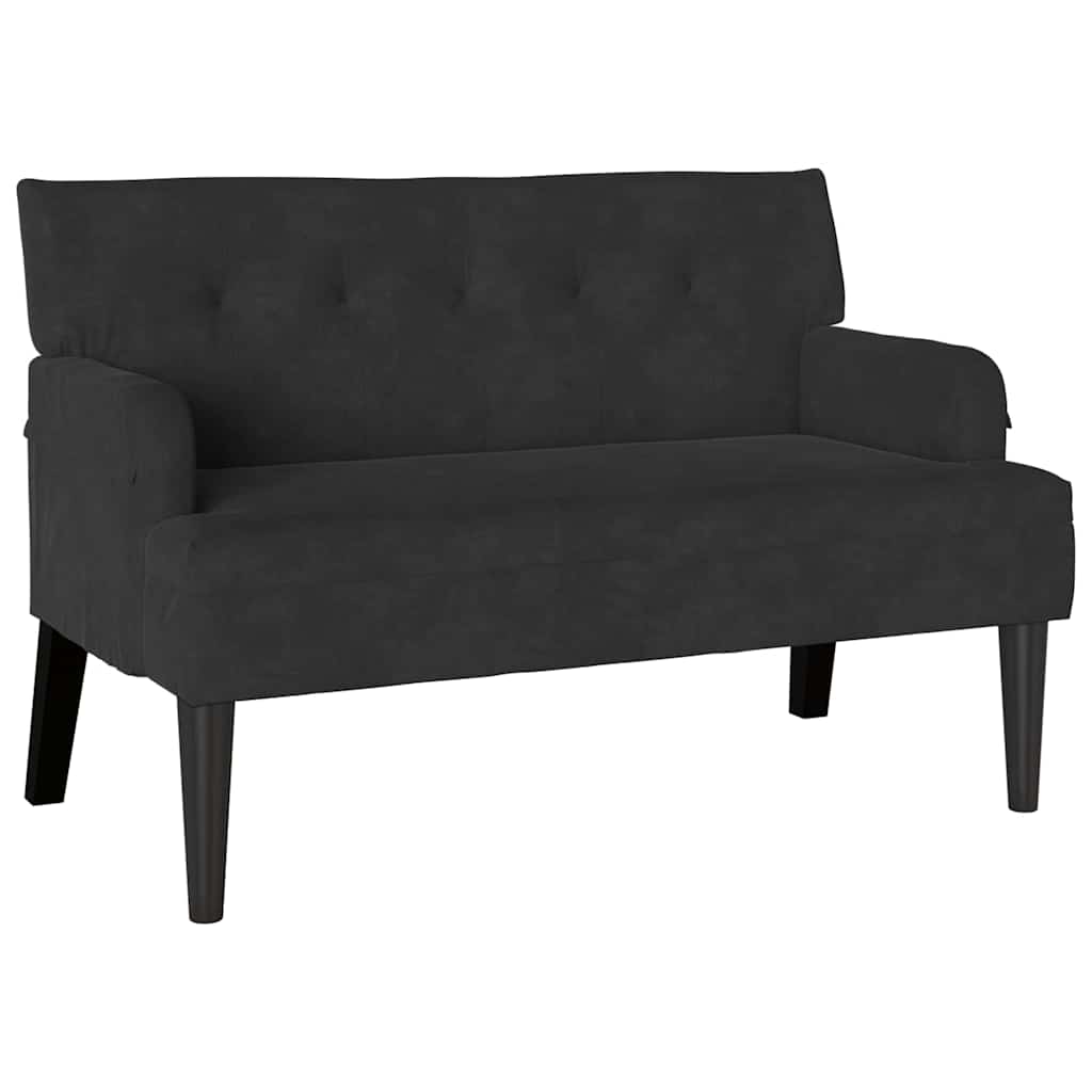 Chesterfield Bank Hellgrau 112 x 65,5 x 75 cm Samt