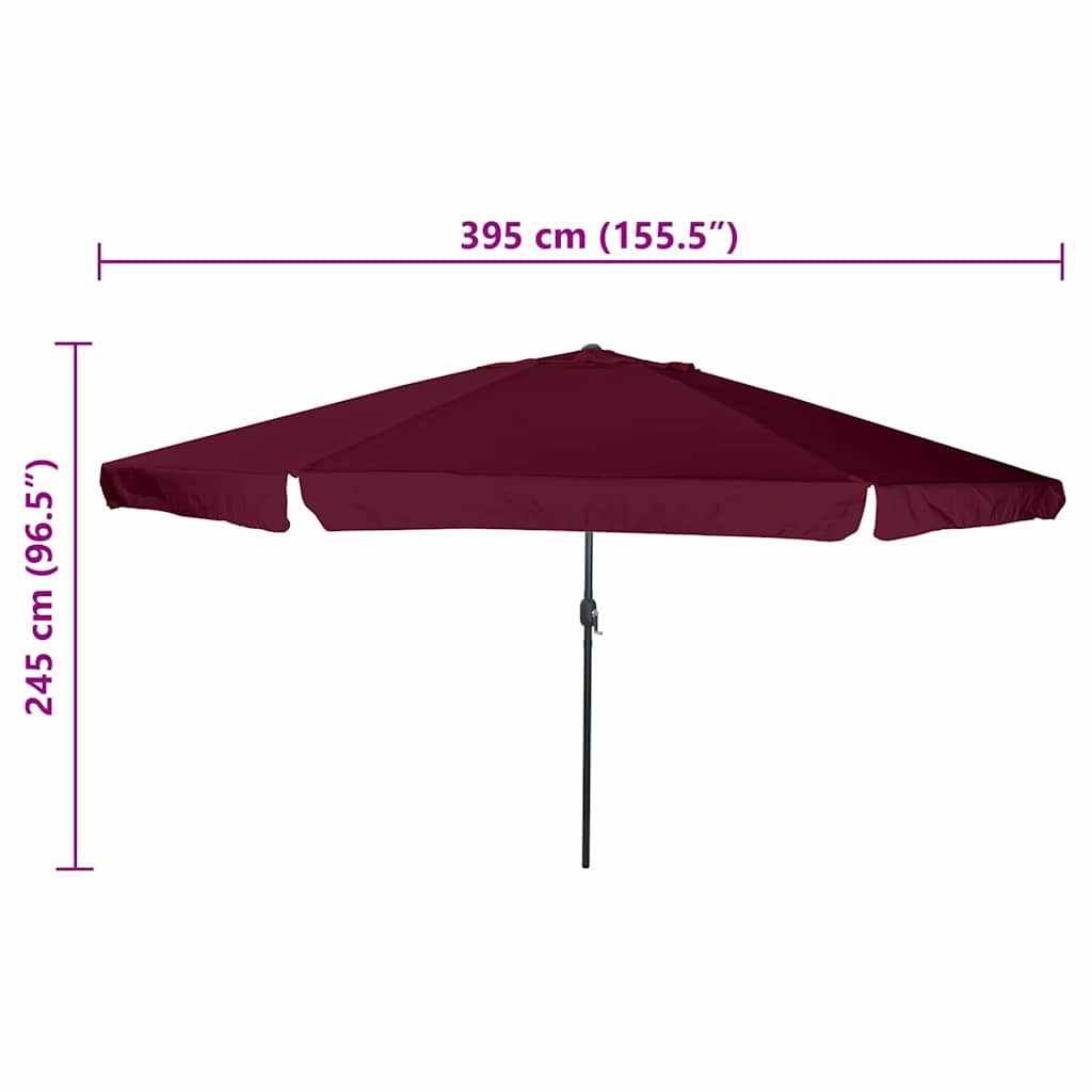 Garten-Sonnenschirm Sand 394 x 394 x 248 cm Polyester und Stahl