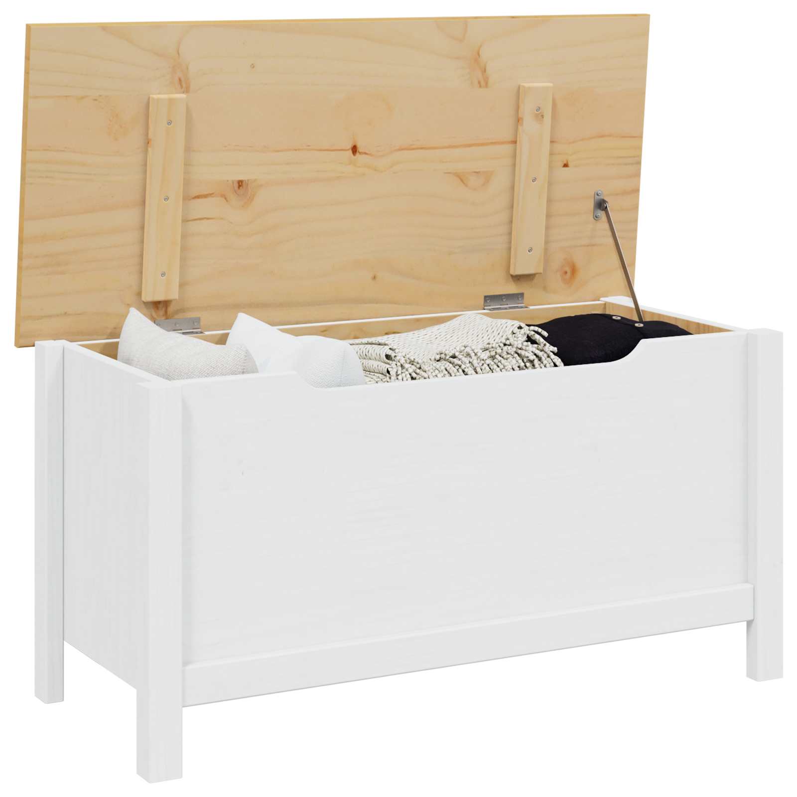 Aufbewahrungsbox mit Speicher HILL Honigbraun 90 x 40 x 45 cm