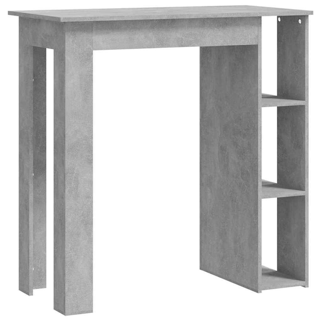 Bartisch mit Regal Weiß 102x50x103,5 cm Holzwerkstoff
