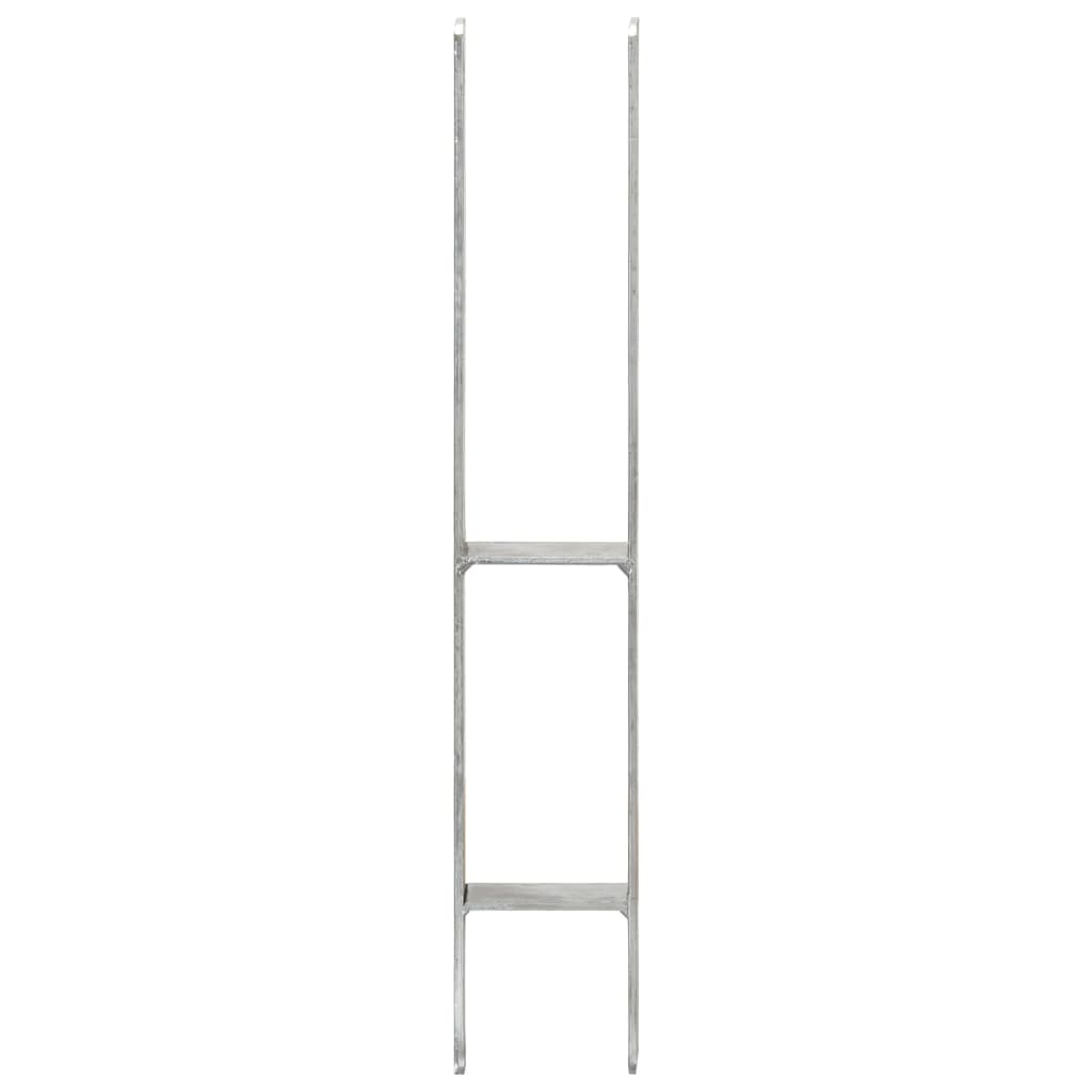 Pfostenträger 6 Stk. Silbern 7×6×60 cm Verzinkter Stahl