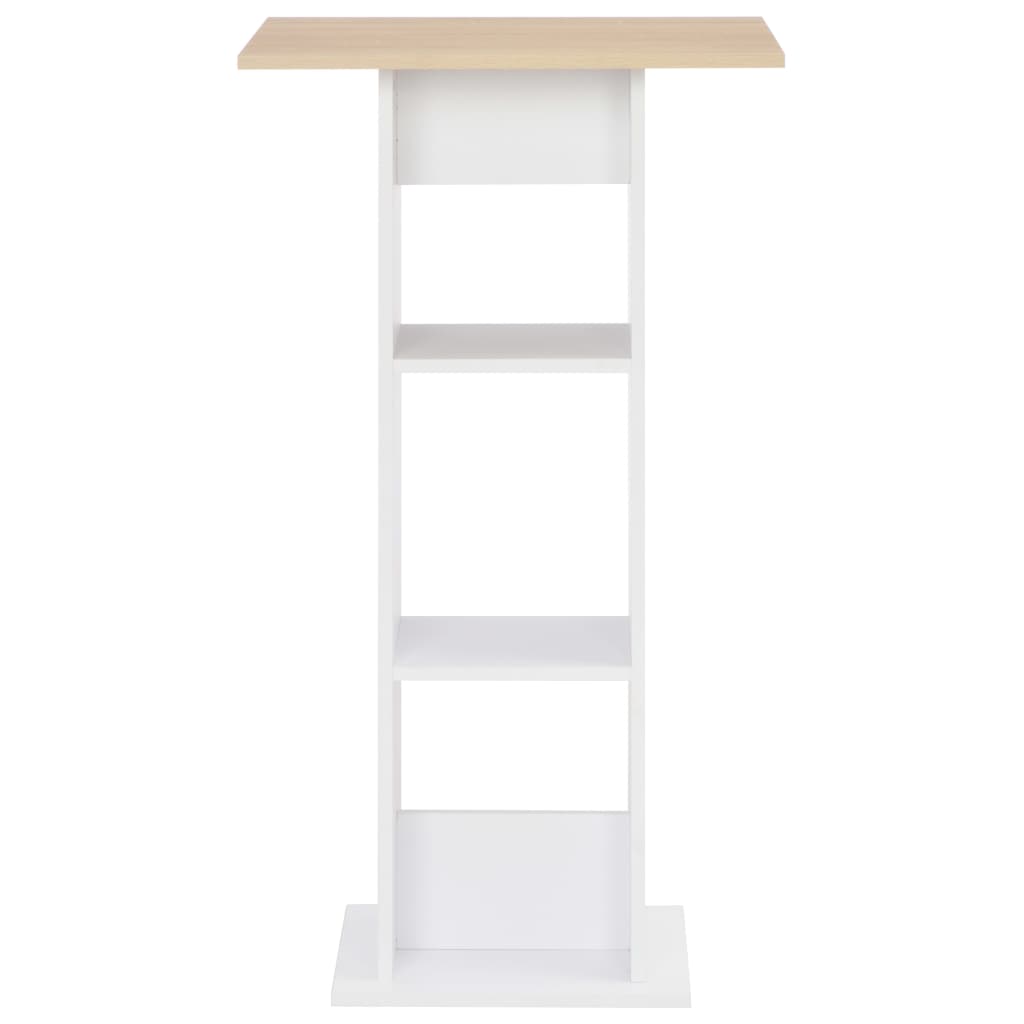 Bartisch Weiß 60x60x110 cm