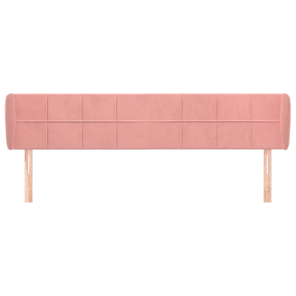 Kopfteil mit Ohren Dunkelblau 93x23x78/88 cm Samt