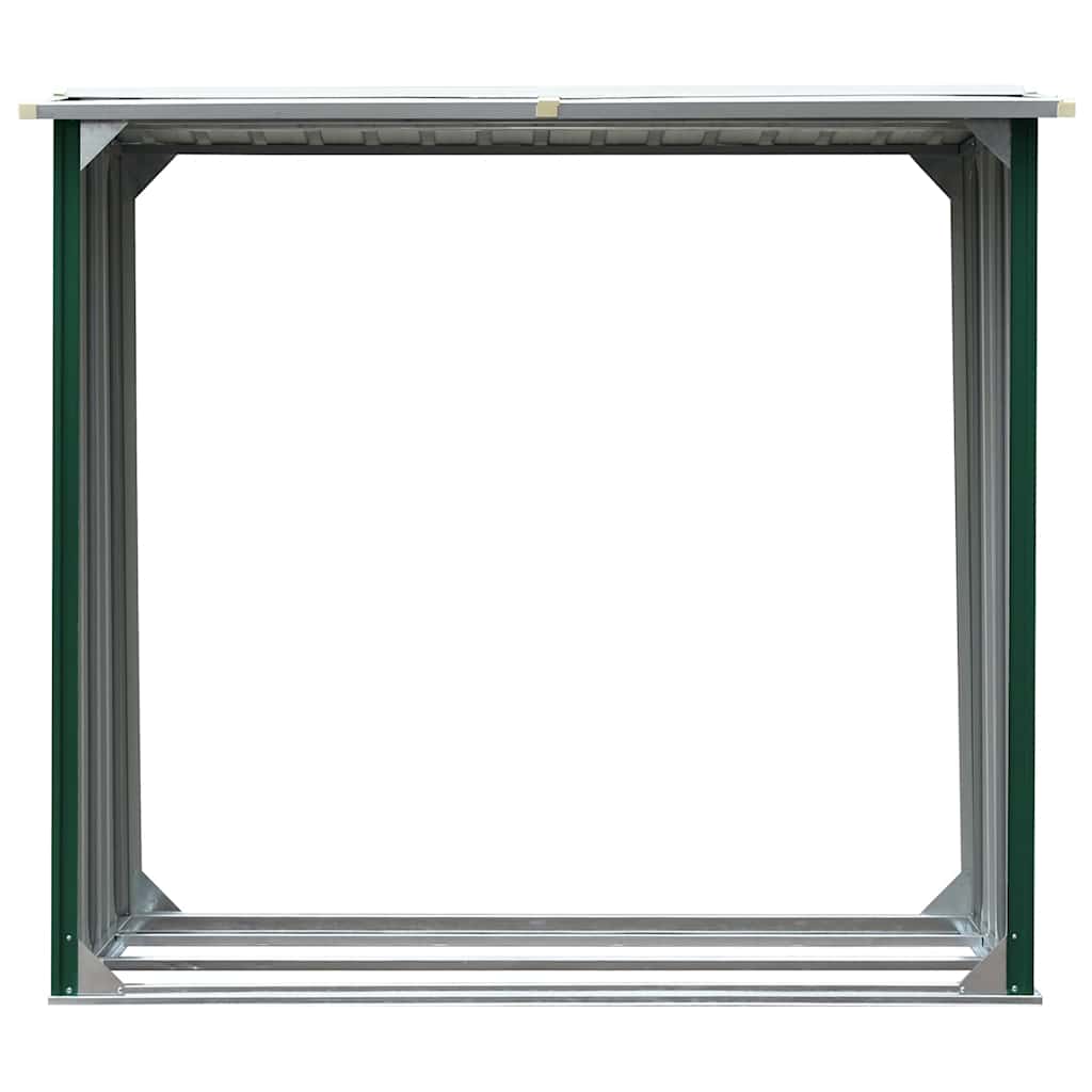 Brennholzlager Verzinkter Stahl 172 x 91 x 154 cm Grau