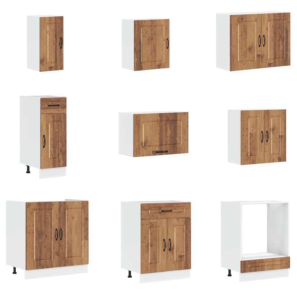 14-tlg. Küchenschrank-Set Kalmar Weiß Holzwerkstoff