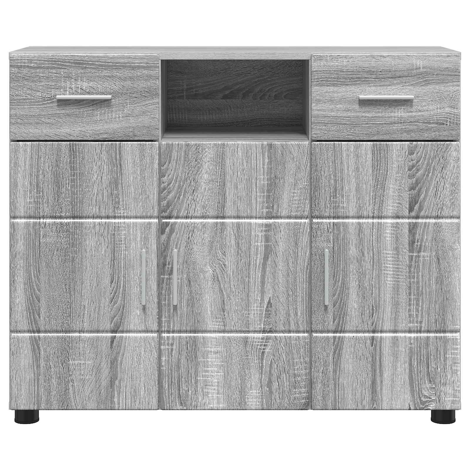 Highboard mit Regal FLORIN Weiß 60 x 35 x 182 cm Holzwerkstoff