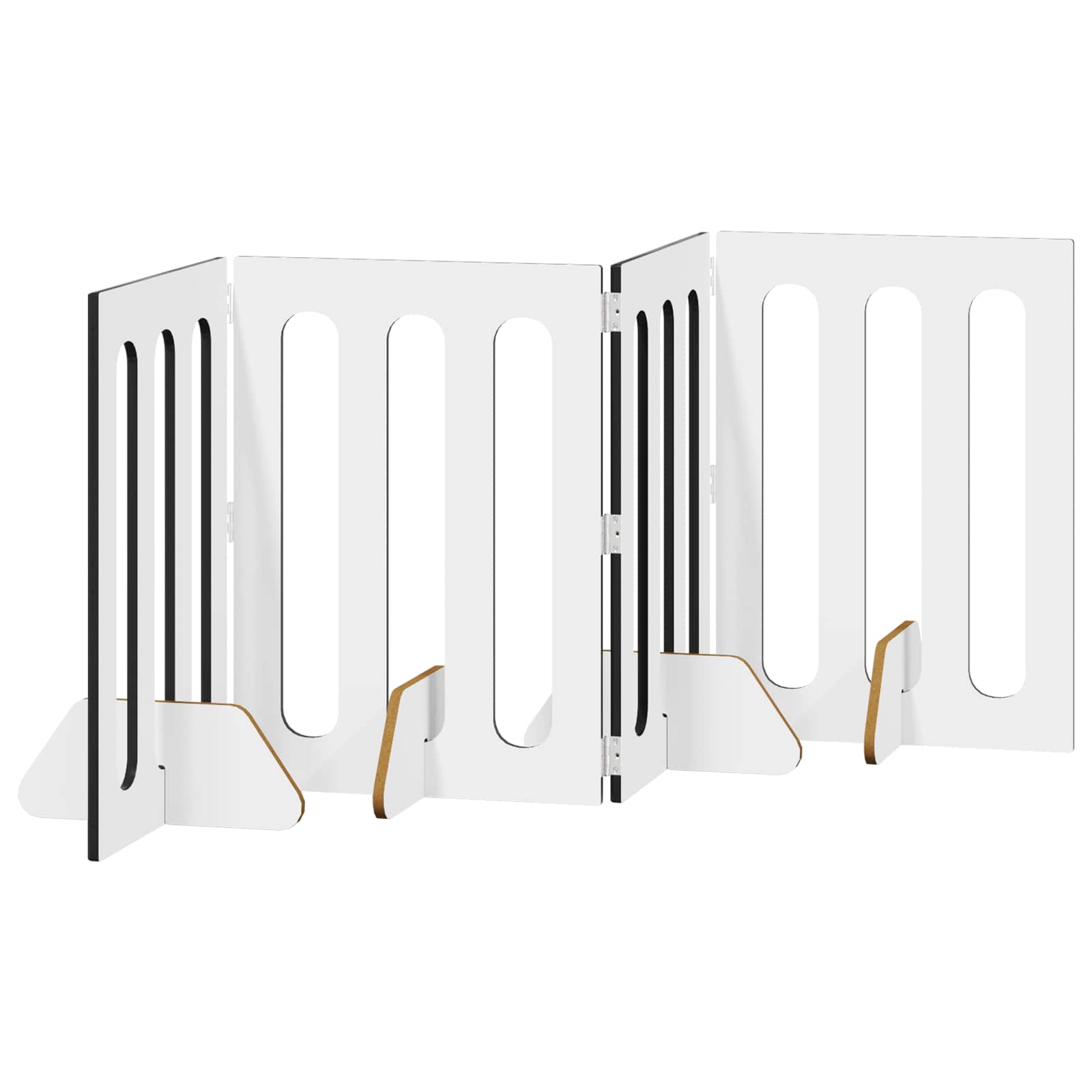 Faltbarer Haustierzaun 2 pcs Weiß 100,5 x 38 x 70 cm