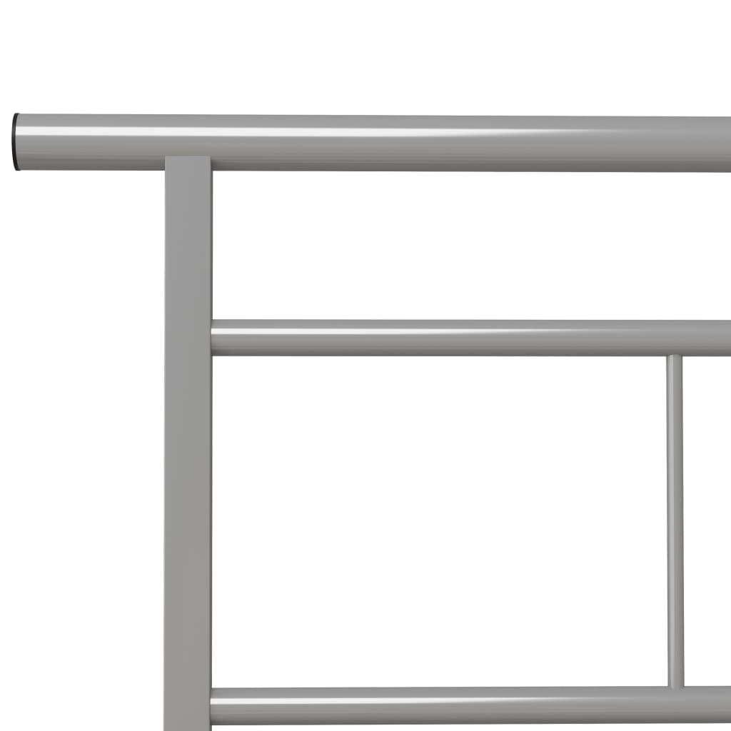 Bettgestell Grau Metall 90x200 cm