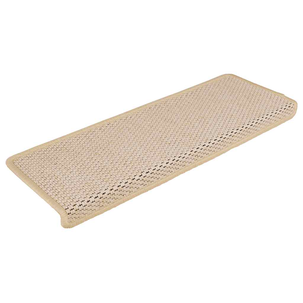 Treppenmatten Selbstklebend Sisal-Look 15 Stk. 65x21x4 Platina