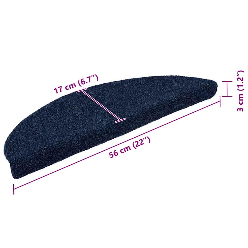 Stufenmatten Selbstklebend 15 Stk. 56x17x3 cm Hellbraun Halbrund