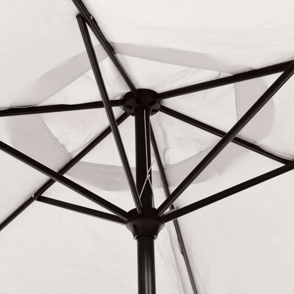 Sonnenschirm mit LED-Beleuchtung Stahl-Mast 300 cm Bordeauxrot