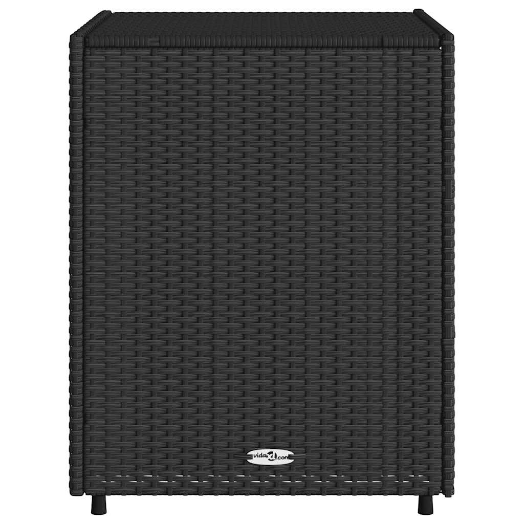 Gartenschrank Schwarz 55x59x80 cm Poly Rattan