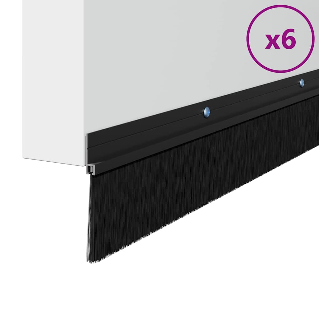 Aufsteck Türbürstendichtungen 2 pcs Braun 100 cm