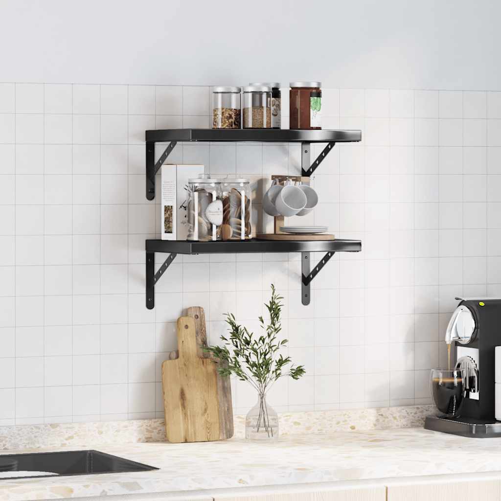 Wandregale 2 Stk. 100x40 cm Silbern Edelstahl
