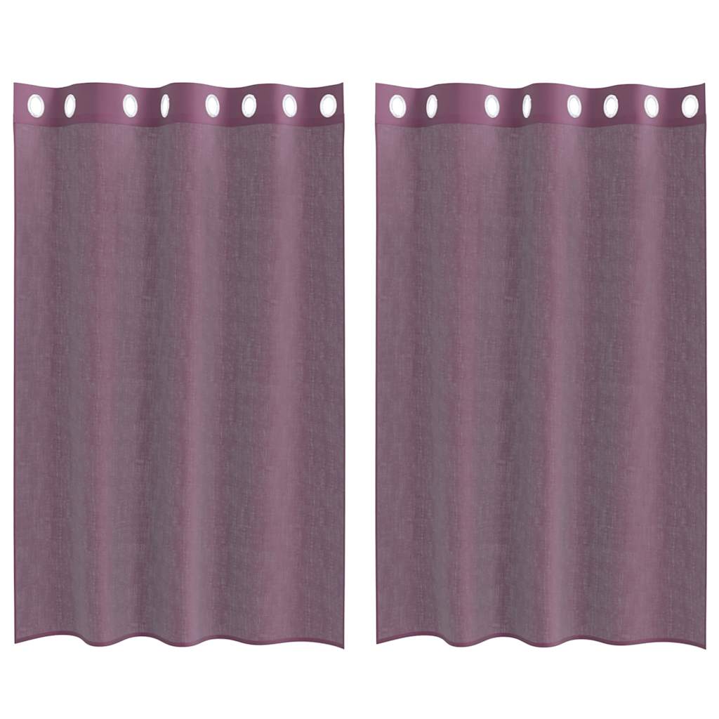 Voile Vorhänge mit Ösen 2 Stk. Apfelgrün 140x140 cm