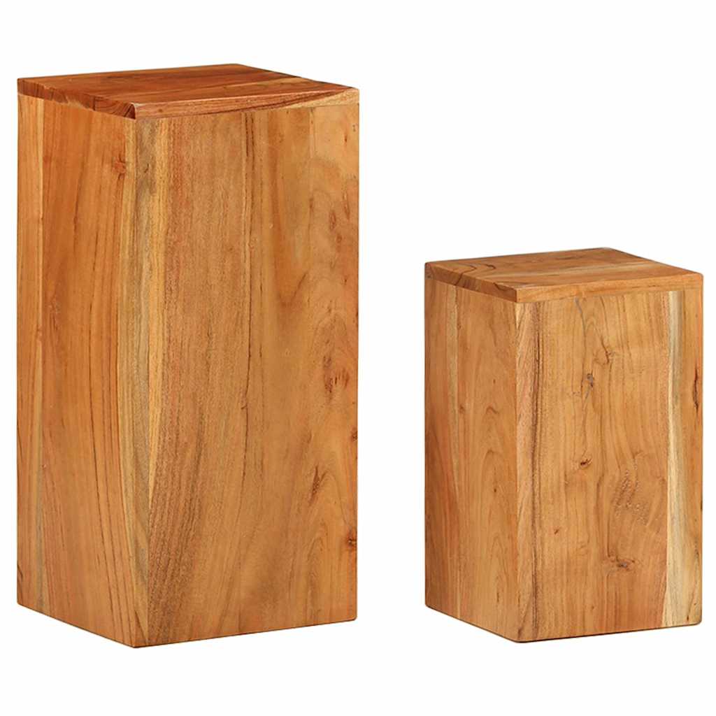 3-teilige Blumentreppe Massivholz Akazie Braun