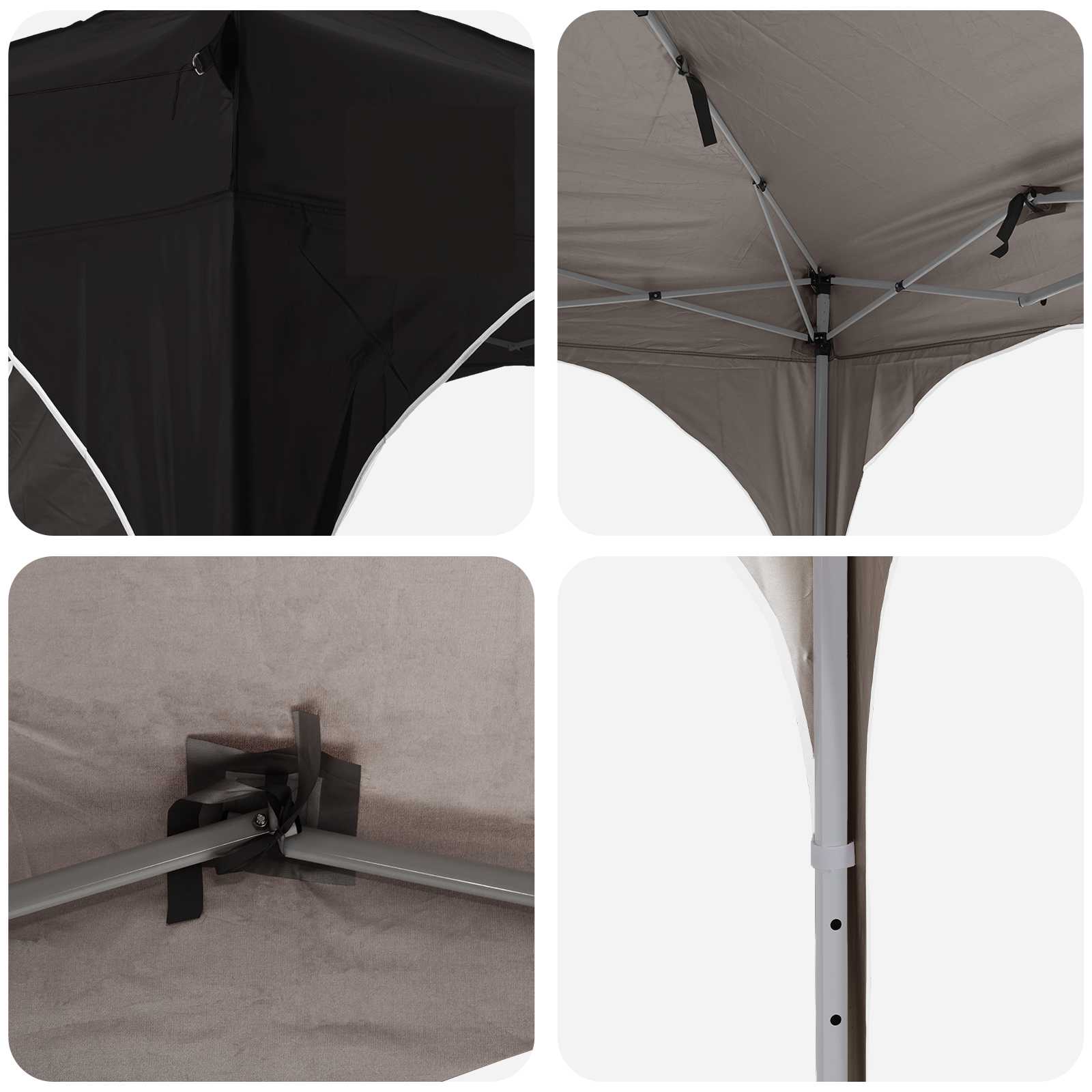 Pop-up Partyzelt 575 x 288 x 245 cm Creme Oxford-Stoff