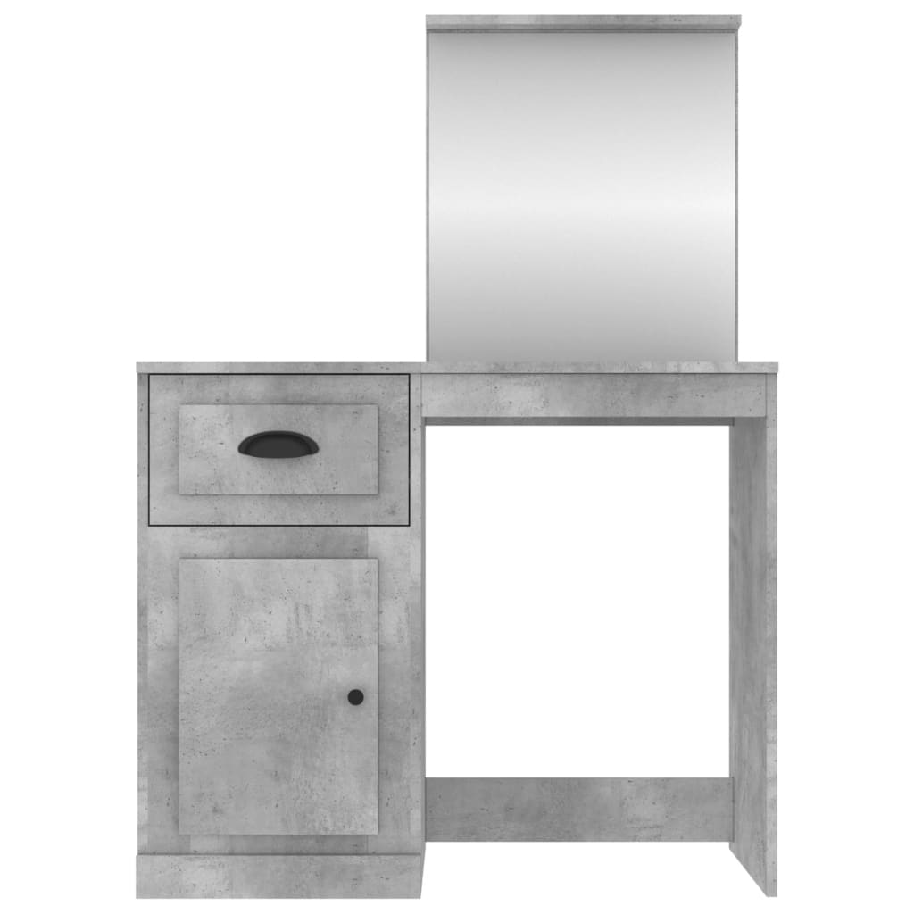 Schminktisch mit Spiegel Weiß 90x50x132,5 cm Holzwerkstoff