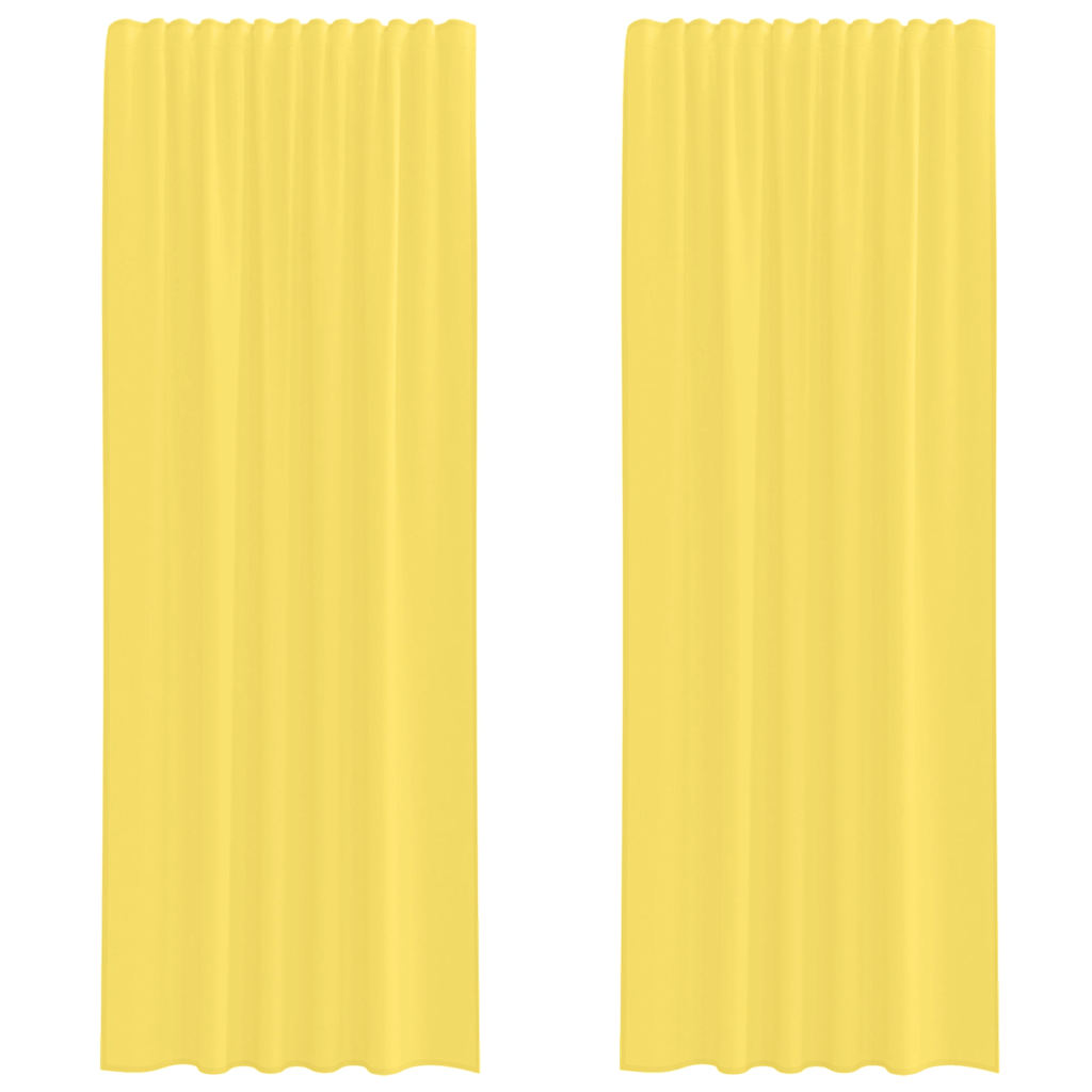 Voile Vorhänge mit Ösen 2 Stk. Apfelgrün 140x140 cm