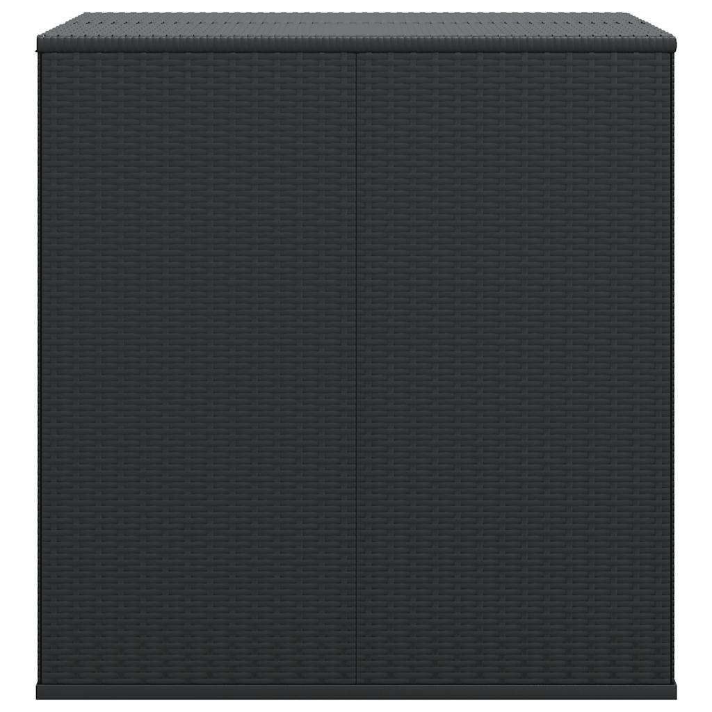 Garten-Kissenbox PE Rattan 100x49x103,5 cm Schwarz