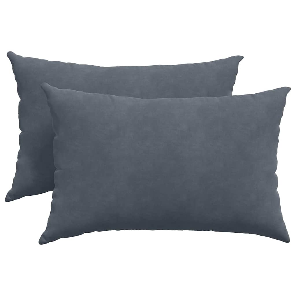 Sofakissen 2 Stück Blau 50 x 30 cm Cordstoff
