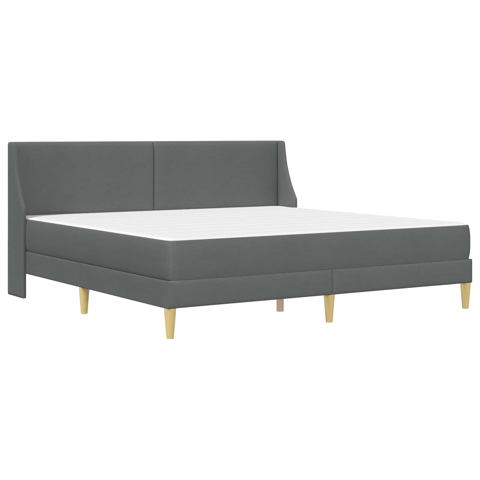 Bettgestell mit Matratze Hellgrau 80x 200 cm Polyester
