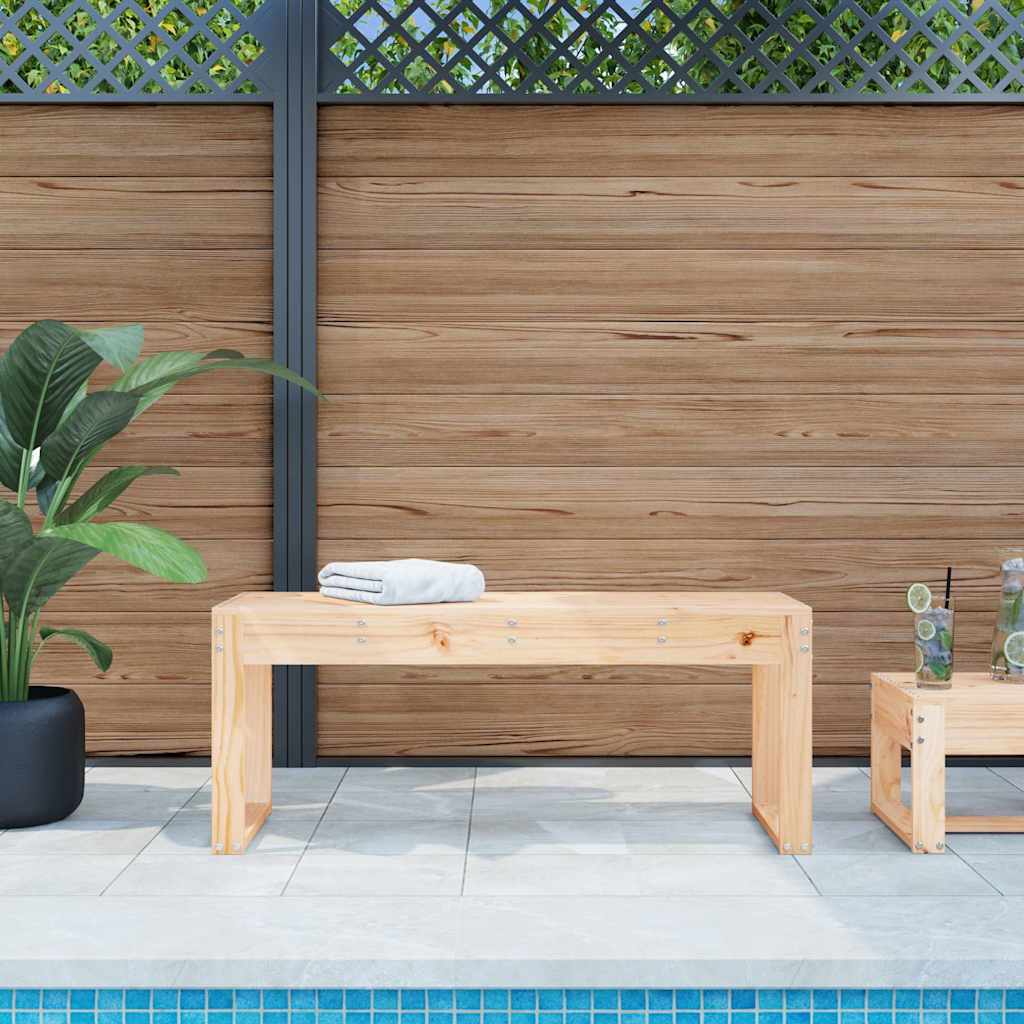 Gartenbank 80x38x45 cm Massivholz Kiefer