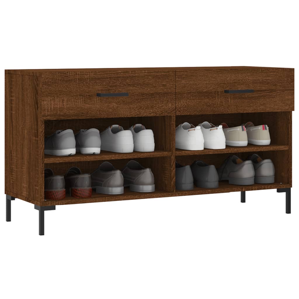 Schuhbank Weiß 102x35x55 cm Holzwerkstoff