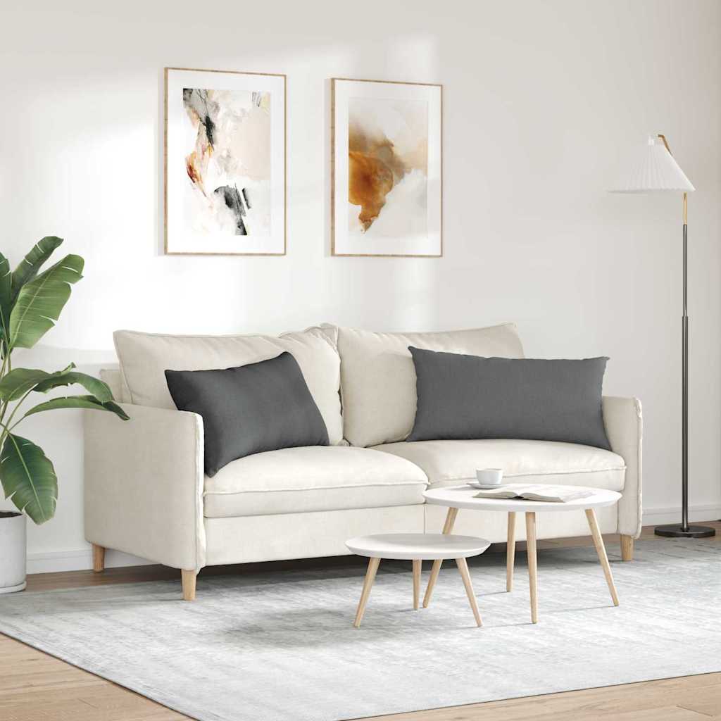 Sofakissen 2 pcs Hellgrau 50 x 30 cm Stoff