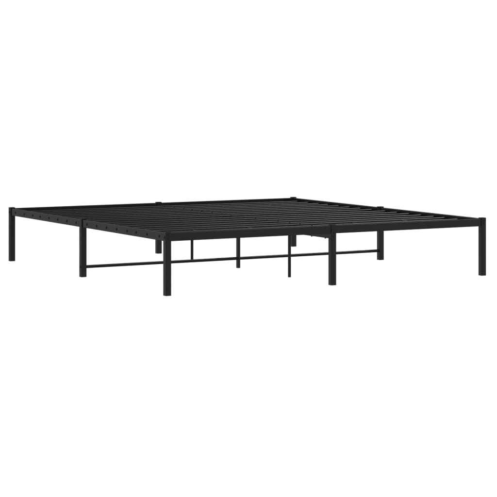 Bettgestell Metall Schwarz 75x190 cm