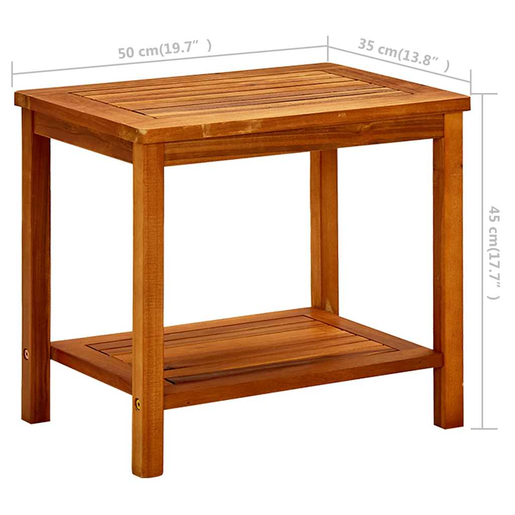 Beistelltisch Öl-Natur 70 x 40 x 45 cm Massivholz Akazie