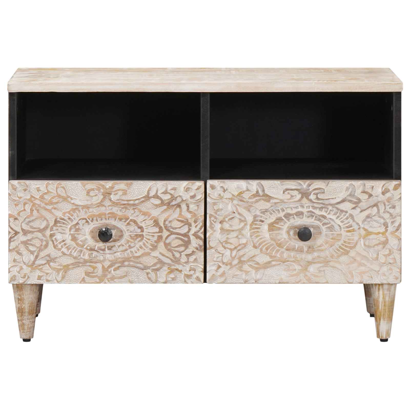 TV-Schränk Braun 70 x 33,5 x 46 cm Massivholz Mango
