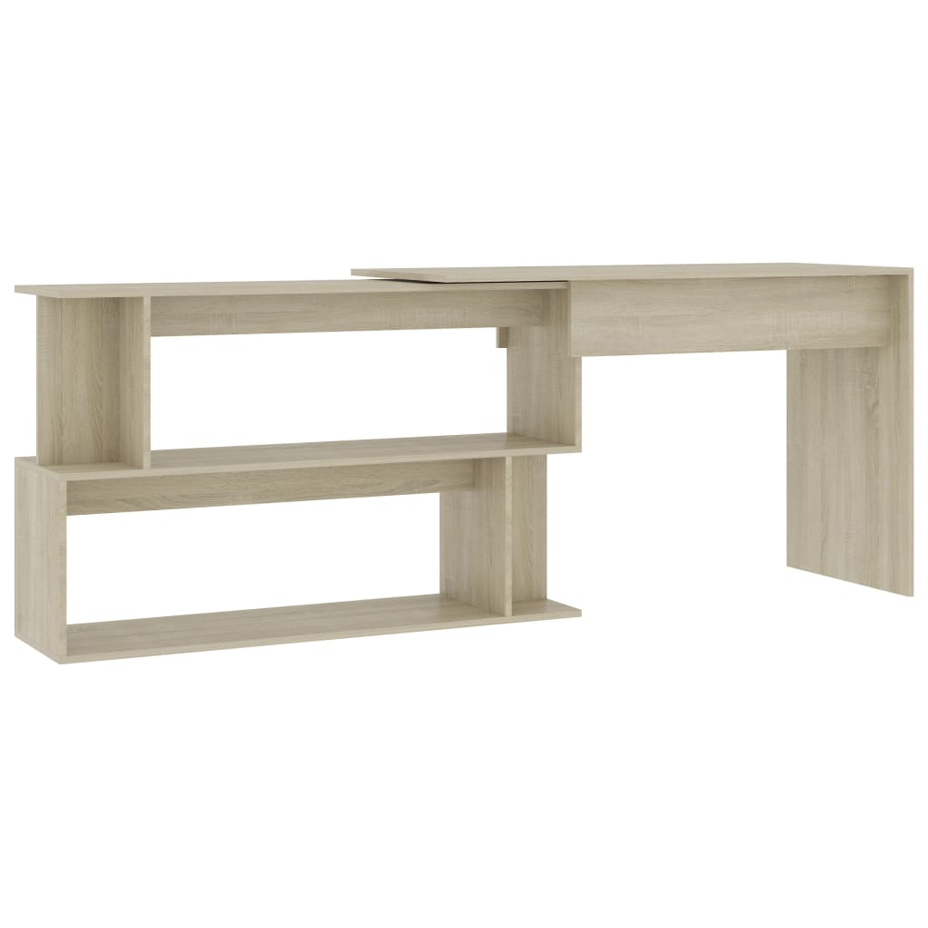 Eckschreibtisch Weiß 200x50x76 cm Holzwerkstoff