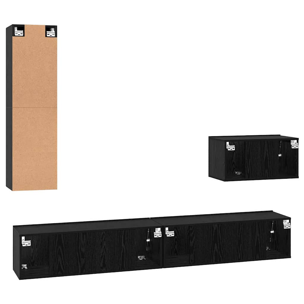 4-tlg. TV-Schrank-Set Sonoma-Eiche Holzwerkstoff