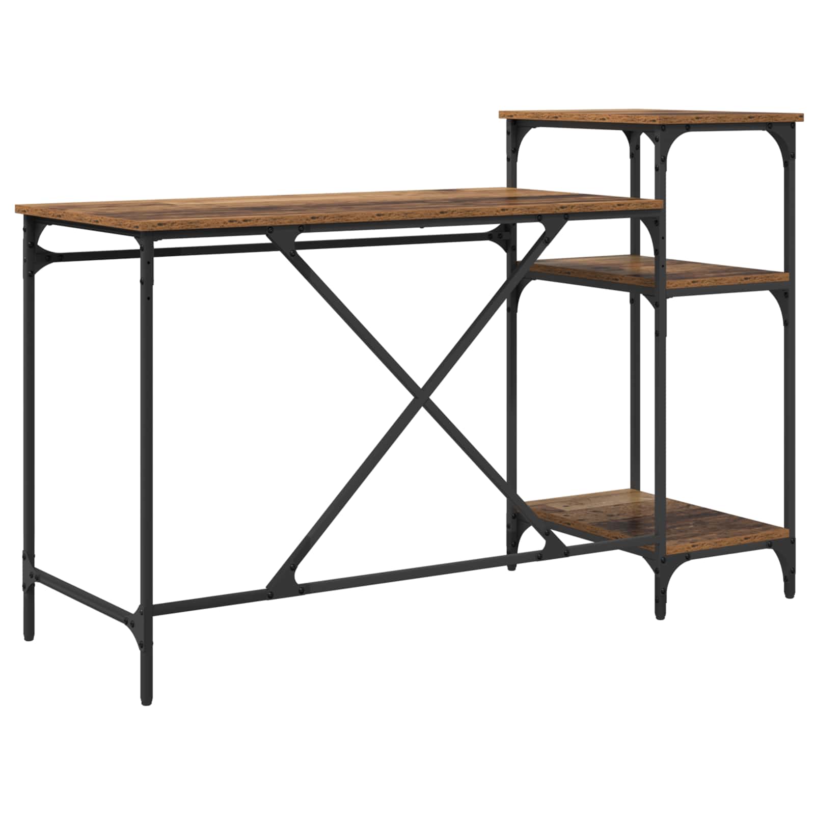 Schreibtisch mit Regal Sonoma-Eiche 135x50x90 cm Holzwerkstoff