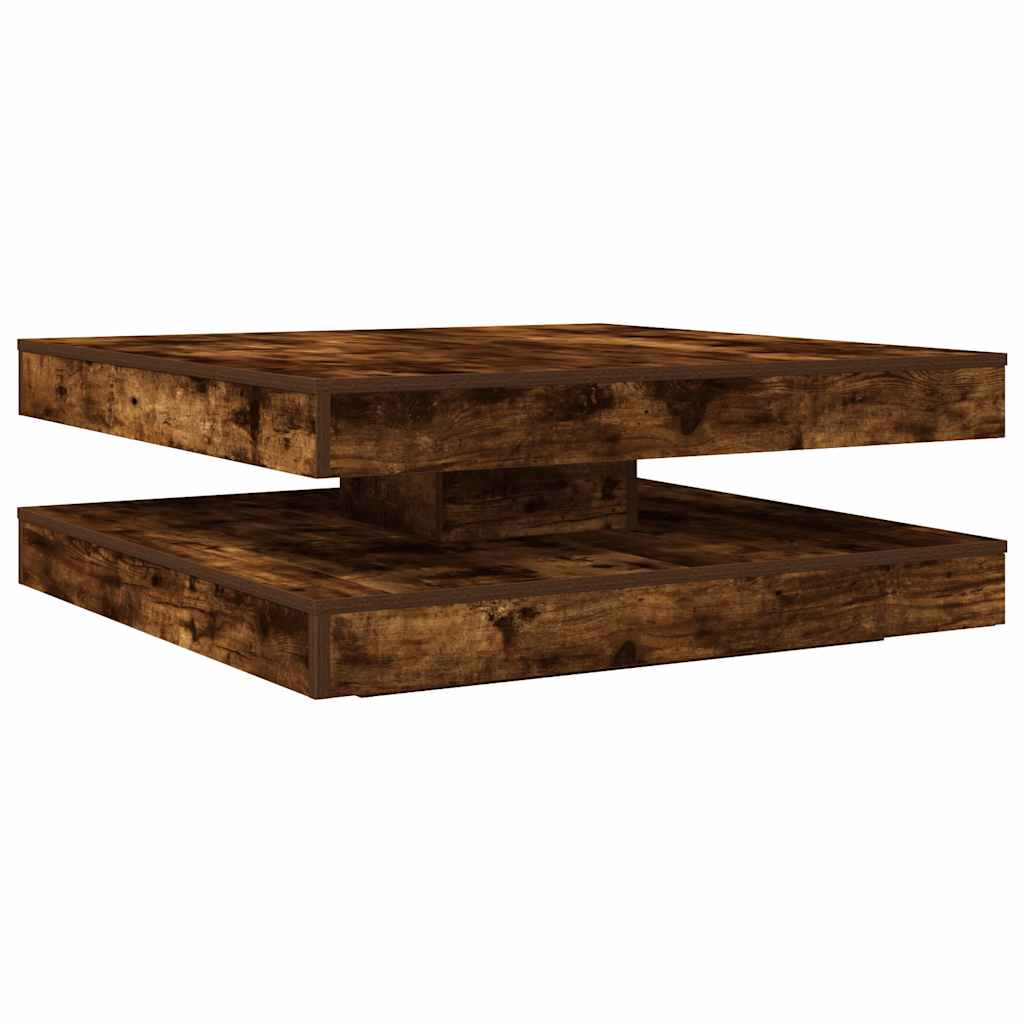 Couchtisch 360-Grad Drehbar Weiß 90x90x34,5 cm