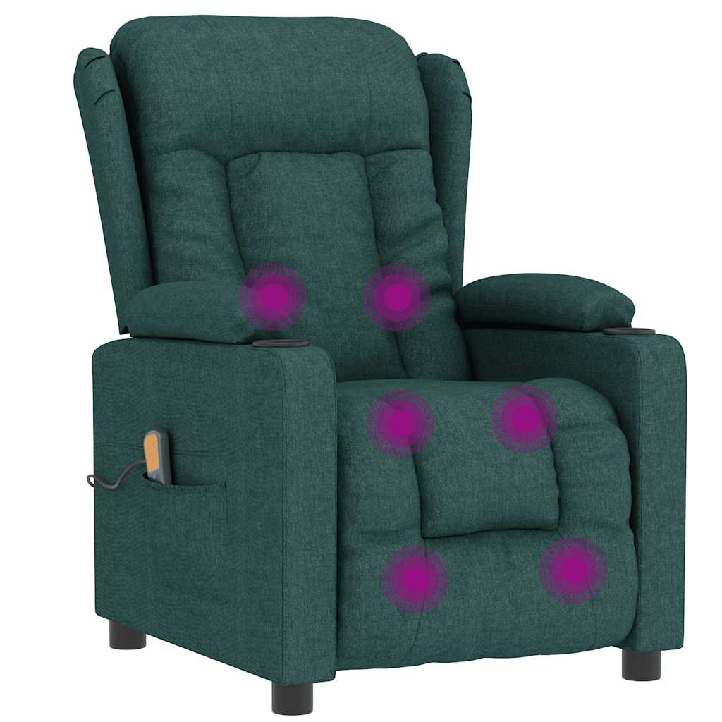 Massagesessel Hellgrau Stoff