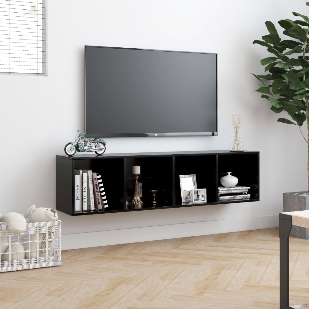 Bücherregal/TV-Schrank Weiß 143×30×36 cm