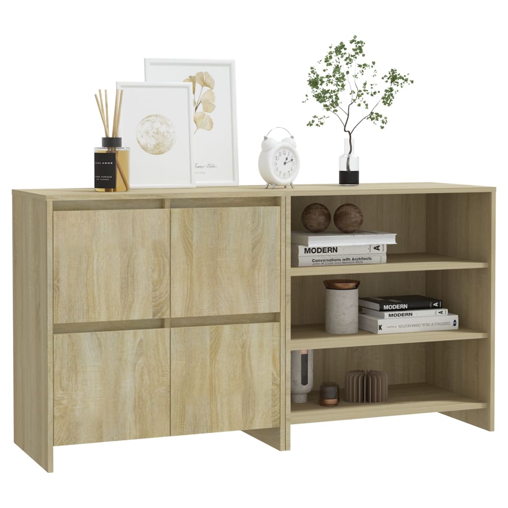 2-tlg. Sideboard Weiß Holzwerkstoff