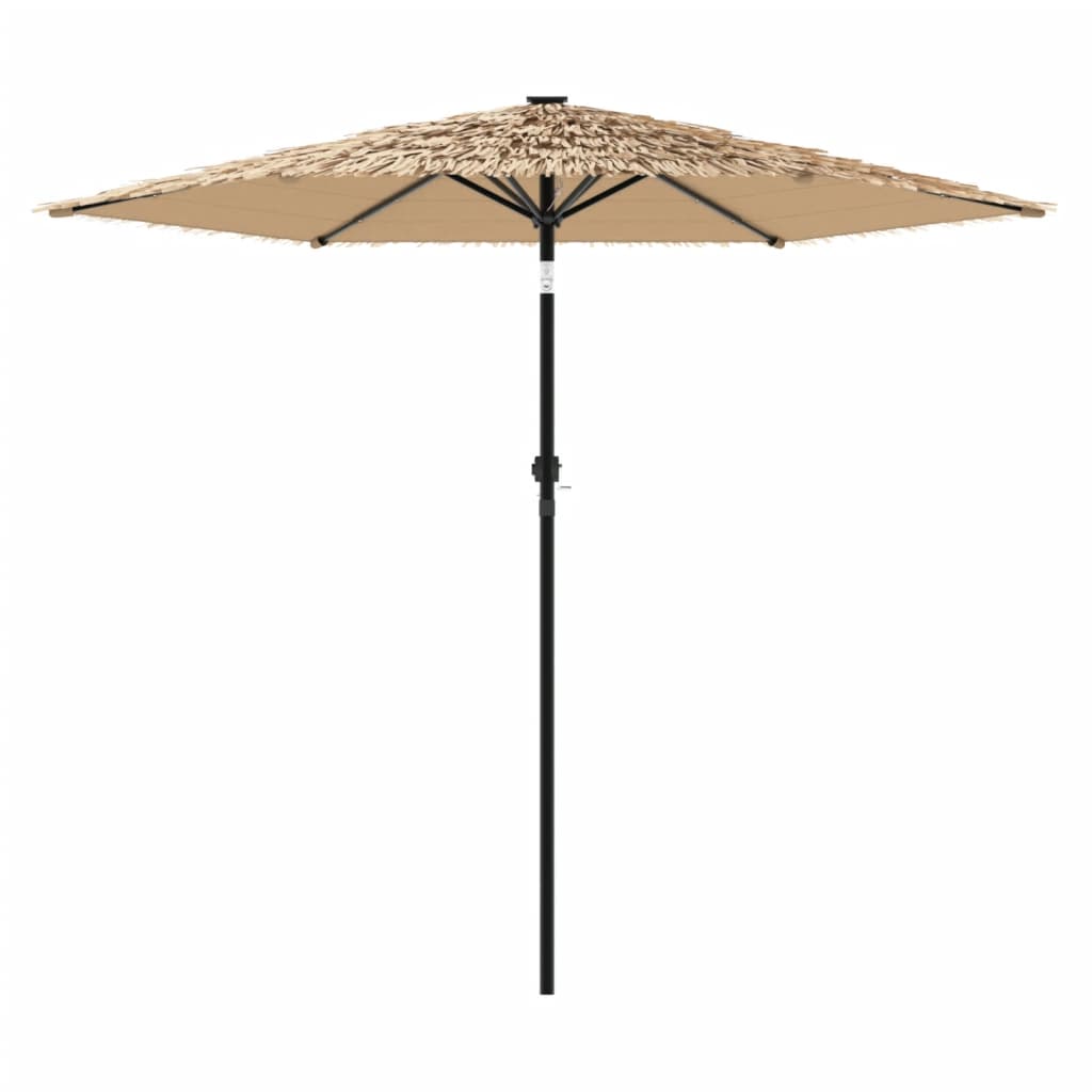 Sonnenschirm mit LED und Stahlmast Braun 248x248x248 cm