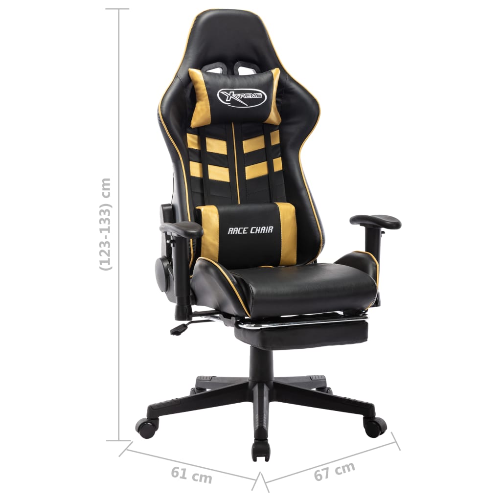 Gaming-Stuhl Schwarz und Blau Kunstleder