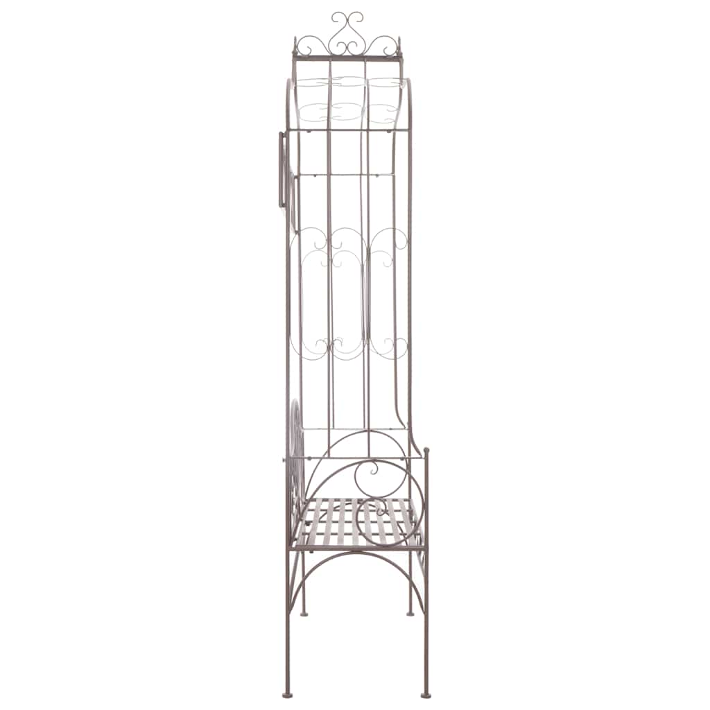 Gartenbank 122 cm Eisen Antik Weiß