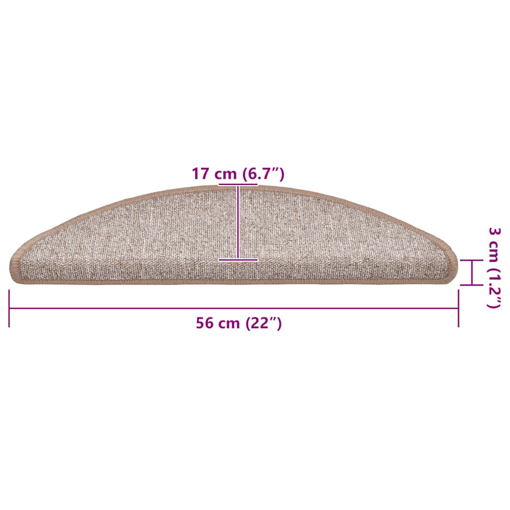 Stufenmatten 15 Stk. 56x17x3 cm Anthrazit Halbrund