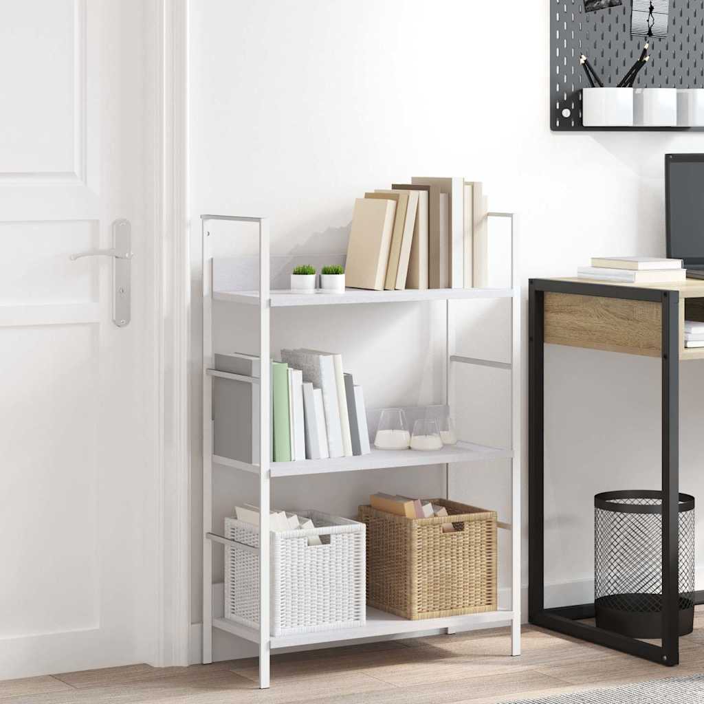 Bücherregal 3 Regalböden Schwarz 60×27,6×90,5 cm Holzwerkstoff